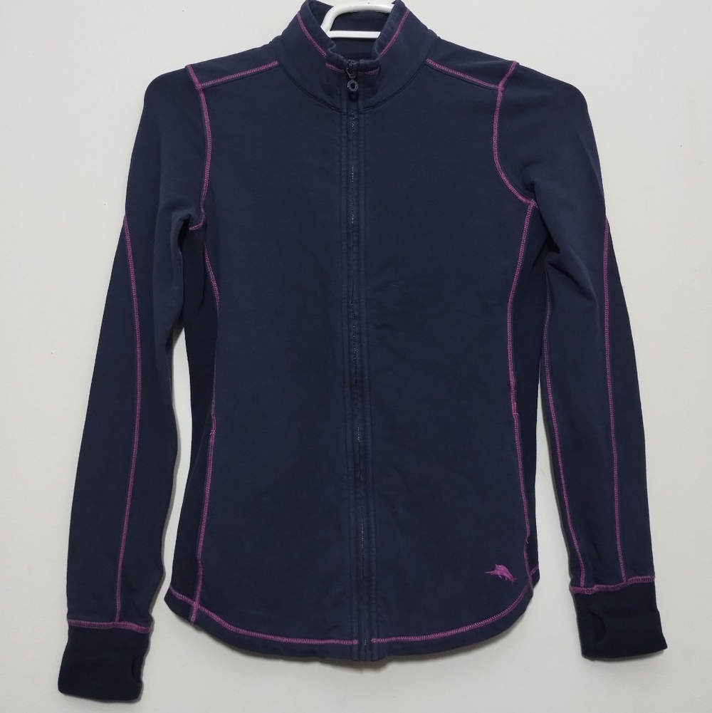 Tommy Bahama Women's XS Full Zip Thumb Hole Jacket Nautical